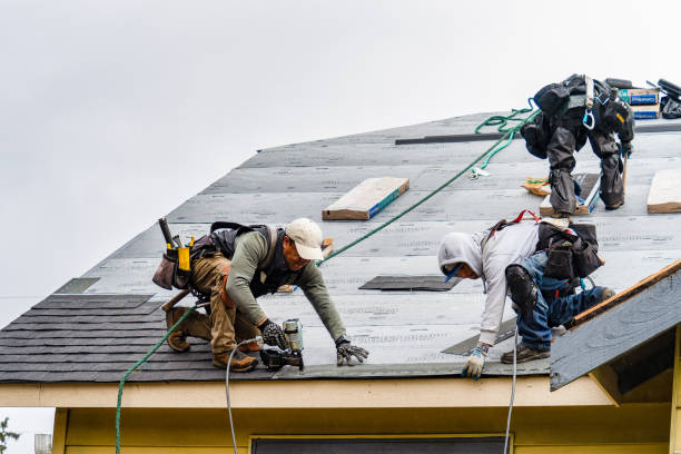 Professional Gutter Installation technician working in Dover Plains, NY